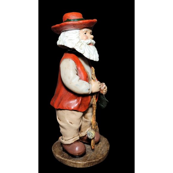 Christmas Santa Claus Bobble Head with Fish Fisherman Fishing 7 inches 2002 - Picture 3 of 9